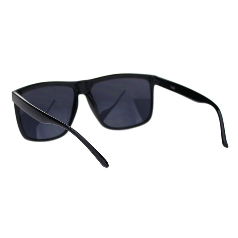 JuicyOrange Juicy Orange Dark Black Lens Men's Sunglasses Classic Square Frame Black - Image 3